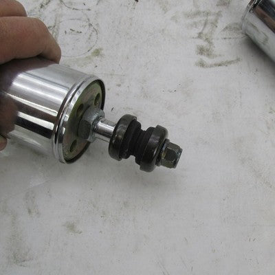 Pair of Harley OEM Softail CHROME Profile Low Rear Suspension Shocks 5