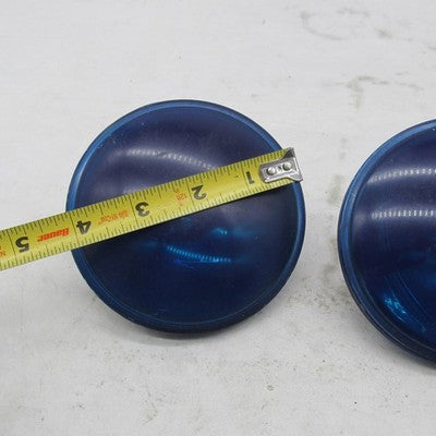 Pair of Wagner VTG 4-1/2" PAR36 Sealed Beam Police Spot Lamps Blue 12V