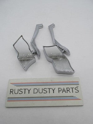 Pair of American Eagle Flag Motorcycle Harley Davidson Chopper Side Mi