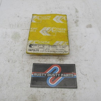 Set of 2 Hepolite OEM NOS 2 Piston Rings Triumph T120 650cc +.040" R11