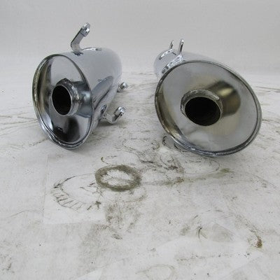Pair of Harley Davidson OEM Stock V-Rod VRSC Chrome Mufflers 65153-01