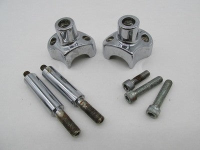 Set of Harley-Davidson Genuine Chrome Handlebar Risers 1-7/8" Tall