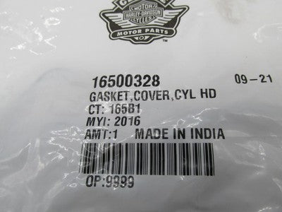 Harley Davidson Genuine NOS Cylinder Head Cover Gasket 16500328