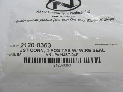 Lot of 3 NAMZ 2120-0363 NJST-04P JST Mini Connector - 4-Wire - Male