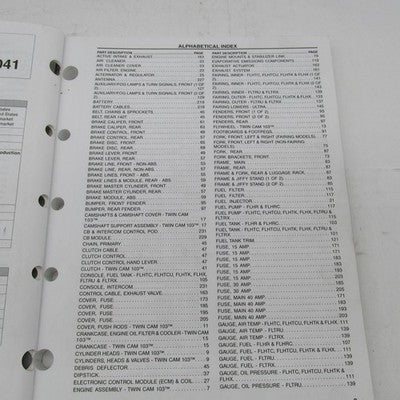 Harley Davidson Official Factory 2013 Touring Models Parts Catalog 994
