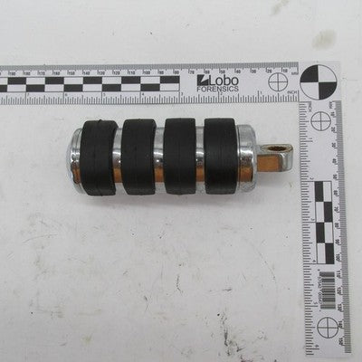 Pair of Harley-Davidson OEM Rubber Ribbed Chrome Foot Pegs Footpegs