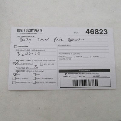 Harley Davidson OEM NOS Ignition Timer Base Plate 32610-78