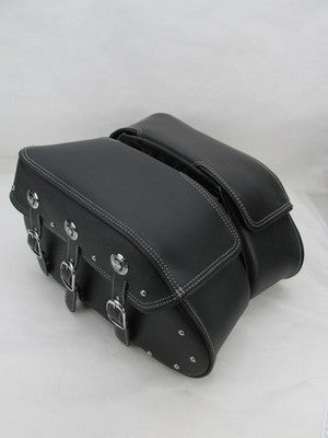 Indian OEM Genuine Soft Leather Saddlebags Pair Assembly, Black 287991