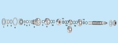 Drag Specialties Needle Bearing 5th Gear Mainshaft for 5-Speed XL 1106