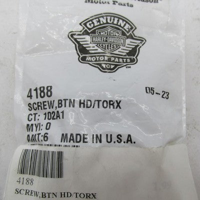Lot of 2 Harley-Davidson OEM NOS Button Head Torx Screws 4188