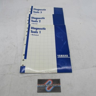 Lot of 3 Yamaha 1998 Diagnostic Tools Service Manuals Books Workbooks