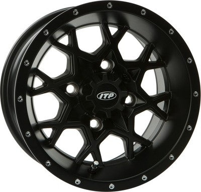 I.T.P. Hurricane Wheel Black 14X7 4/110 2+5 1428637536B