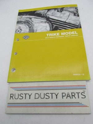 Harley-Davidson Official Factory 2012 Trike Model Parts Catalog 99602-