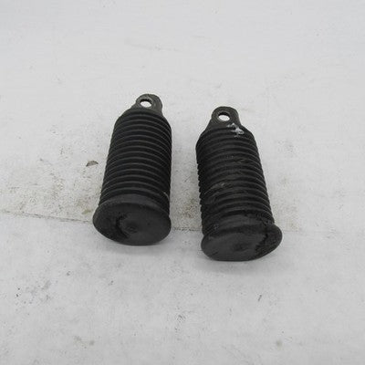 Pair of Harley OEM Vintage Female Mount Cushion Ribbed Black Rubber Fo