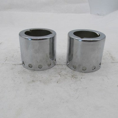 Pair of Harley Davidson OEM Chrome Rear Shock Top Chrome Covers 84+ FL