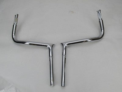 Fat Baggers NOS 909112 EZ Install Pointed Top Handlebar Kit 12" Chrome