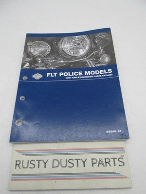 Harley-Davidson Official Factory 2007 FLT Police Models Parts Catalog