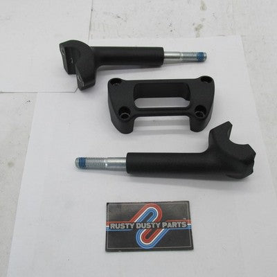Harley Davidson Genuine Stock Fat Bob Textured Handlebar Risers Black