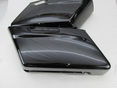 Pair of Harley Davidson Genuine Saddlebags Vivid Black Lowers with No