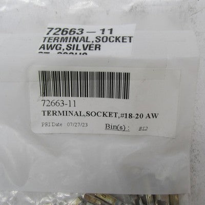 Lot of 19 Harley-Davidson OEM NOS 18-20 AWG Silver Socket Terminals 72