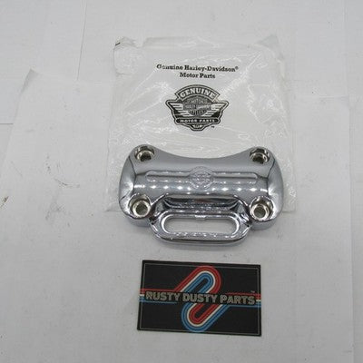 Harley-Davidson OEM NOS Bar & Shield Chrome Handlebar Upper Top Clamp