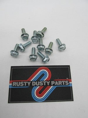 Lot of 10 Harley Davidson Genuine NOS M6x1.0x16mm Hex Head Flange Scre