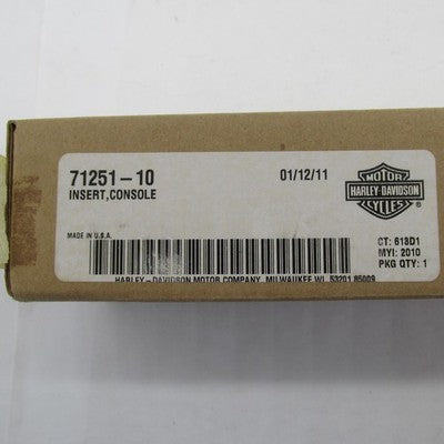Harley Davidson OEM NOS Silver Console Insert 71251-10