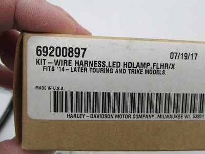 Harley-Davidson OEM NOS 14-Up Touring/Trike LED Headlamp Wiring Harnes