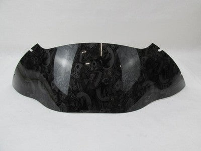 Harley-Davidson 1999-08 Smoked Fairing Windshield w/ Skull Graphics T1