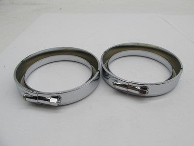 Harley Genuine OEM NOS Chrome Turn Signal Trim Ring Kit, Frenched 697