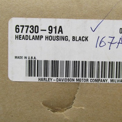 Harley-Davidson Genuine OEM NOS 5.75" Gloss Black Headlamp Housing 677