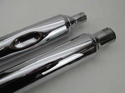 Pair of Harley-Davidson Stock Chrome Exhaust Mufflers 64900235B & 6490