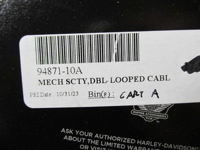 Harley-Davidson OEM NOS 7' x 0.4" (10MM) Double Looped Security Cable