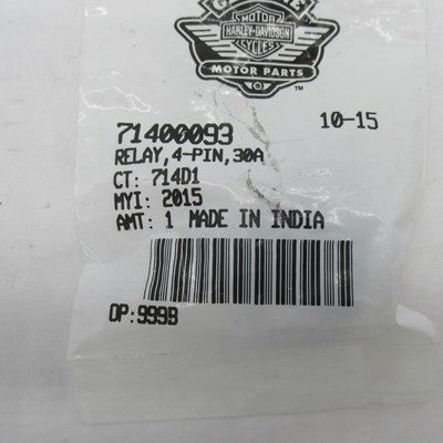 Harley-Davidson Genuine OEM NOS Street XG 4-Pin 30-Amp Electrical Rela