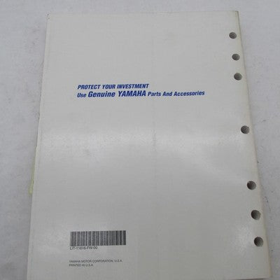 Yamaha OEM YFM600 Grizzly Factory Service Manual LIT-11616-FW-00 LIT-1