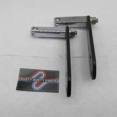 Pair Harley OEM Chrome Highway Footpegs w/Black Mount Bracket 49127-77