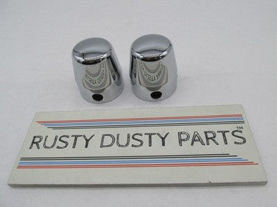 Pair of Harley Davidson Softail Chrome Die-Cast Rear Axle Caps Covers