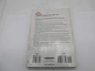 Clymer Honda 1998-2000 VFR800FI Interceptor Service Repair Maintenance