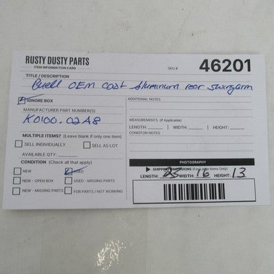 Buell OEM 03-07 XB Series Rear Swingarm Silver K0100.02A8