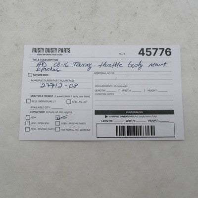 Harley Davidson OEM Throttle Body Mount Bracket 08-16 Touring 27712-08