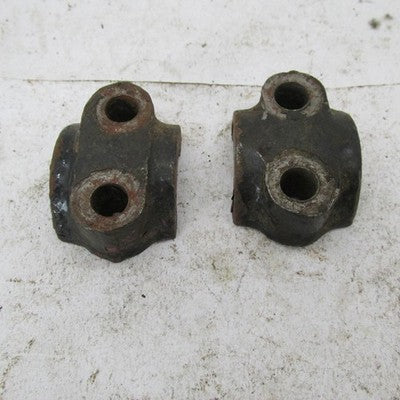 Pair of Vintage Triumph BSA Early Pre Unit Front Axle Fork Covers Clam