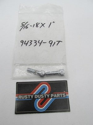 Pair of Harley NOS 5/16"-18 x 1" Chrome Allen Socket Head Screws 94334