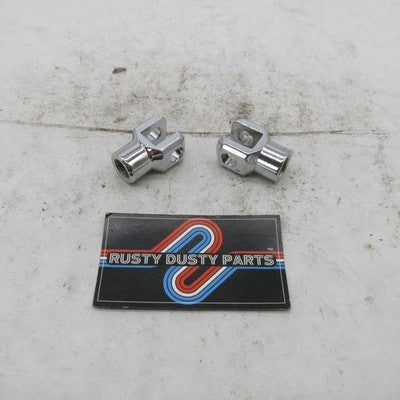 Pair of Harley Davidson Genuine NOS Chrome Footpeg Mounts Clevis Male