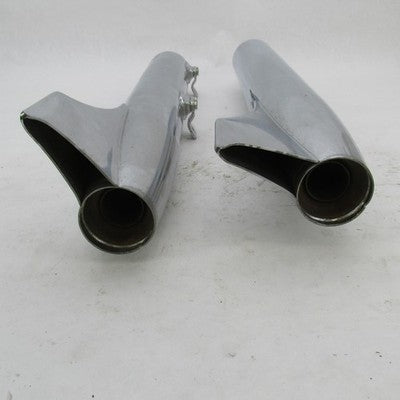 Pair of Harley Davidson OEM Fishtail Exhaust Mufflers FLSTS 65655-00 &