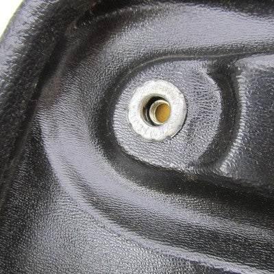 Vtg Harley Davidson OEM NOS Black Leather Passenger Backrest Shovlhead