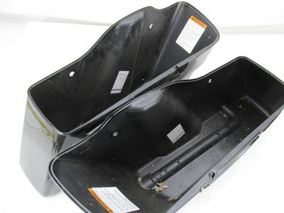 Pair of Harley Davidson Genuine Saddlebags Vivid Black Lowers with No