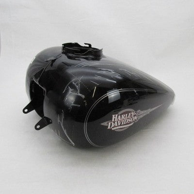 New Harley OEM 09-13 Touring FLHTC Fuel Tank Vivid Black Pinstripe 613