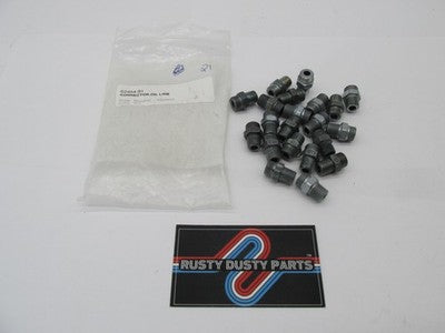 Lot of 21 Harley-Davidson OEM NOS Rocker Arm Cover Oil Line Connectors