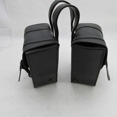 Pair of Genuine Harley OEM #1 Logo Black Compact Throw-Over Saddlebags