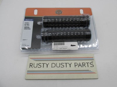 Harley Genuine OEM NOS Dominion Hand Grips, Gloss Black 56100231